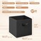 STORAGE MANIAC Storage Cubes 11 Inch Collapsible Storage Bins with Handles 4 Pack Fabric Foldable Bins for Organization Durable Storage Bins for Closet Shelves Offices 4Pack Black