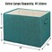 Simple Houseware 15 x 13 Inch Collapsible Fabric Storage Bin with Handles 2 Pack Turquoise