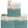Simple Houseware 13 x 13 Large Fabric Storage Cubes for Closet and Cube Organizer 3 Pack Turquoise