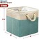 Simple Houseware 13 x 13 Large Fabric Storage Cubes for Closet and Cube Organizer 3 Pack Turquoise