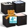 Reli. Reli 11 Inch Cube Storage Bins 4 Pack Cube Organizer Bins 11x11 Fabric Storage Boxes Collapsible Foldable Fabric Cubby Box Square Kids Room Organization Black