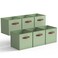 GRANNY SAYS 11 Inch Cube Storage Bins Collapsible Fabric Storage Cubes with Handle Closet Baskets for Organization Storage Cubes for Shelves Closet Sage Green 6Pack