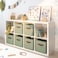 GRANNY SAYS 11 Inch Cube Storage Bins Collapsible Fabric Storage Cubes with Handle Closet Baskets for Organization Storage Cubes for Shelves Closet Sage Green 6Pack