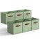 GRANNY SAYS 11 Inch Cube Storage Bins Collapsible Fabric Storage Cubes with Handle Closet Baskets for Organization Storage Cubes for Shelves Closet Sage Green 6Pack