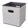 HEAYEEG Black Foldable Storage Cubes Bins Fabric Storage Box Cubes Organizer Baskets with Dual Handles for Home Organizer Grey Light