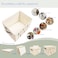 SiuSue Lake House Storage Bin Box with Handles Coastal Beach Lake House Foldable Linen Fabric Home Cubes Baskets Closet Organizer Container for Clothes Toys Books