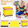 RattanView 6 Pcs 11in Pencil Fabric Storage Bins Classroom Must Have Cubby Basket Bins Return School Treasure Prize Box End of Year Organization for Daycare Elementary Preschool