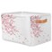 Pardick Basket Storage Bins Japanese Cherry Blossoms Rectangle Cube Basket Box Kids Girls Boys Toys Organizer Beaket Decor Foldable with Handle for Living Room Bedroom Closet Nursery Office Shelf Gift