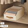 Homsorout Fabric Storage Bins for Organizing 6 Pack Large Trapezoid Collapsible Storage Bins with Front Handle Closet Organizers and Storage for Bedroom Home Shelves Small Spaces Beige