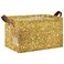 CEBUGI Golden Glitter Large Waterproof Collapsible Storage Bin Foldable Canvas Fabric Open Storage Basket Cube Box with Iron Frame