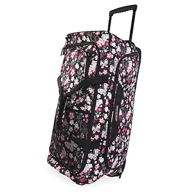Pacific Coast Signature Womens 32 Large Rolling Duffel Bag Dark Butterfly One Size