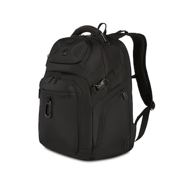 SwissGear Endure ScanSmart 17 Laptop Backpack Reflective Tech Backpack with ScanSmart Compartment Multiple Organizer Pockets Black
