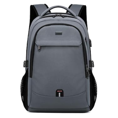 DUSLANG 17 Inch Travel Laptop Backpack Water Resistant College Backpack for Men Laptop Bag with USB Charging PortDark Grey