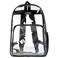 K-Cliffs KCliffs Clear Backpack Classic See Through Bookbag Basic Transparent Daypack Simple for Security Checkpoint Black V2