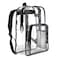 K-Cliffs KCliffs Clear Backpack Classic See Through Bookbag Basic Transparent Daypack Simple for Security Checkpoint Black V2