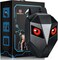 Gelrova LED Backpack with Light Up Moving EyesCool Motorcycle Backpack Hard Shell Laptop Backpack Knight Serise 19in Large