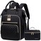 Otevan 156 inch Laptop Backpack for Women Work Travel Backpack with Insulated Lunch Box Black Classic 24009
