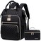 Otevan 156 inch Laptop Backpack for Women Work Travel Backpack with Insulated Lunch Box Black Classic 24009