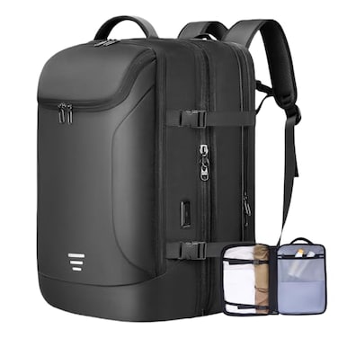 JLTDS Travel Backpack for Men 50L Expandable Flight Approved Carry on Backpacks Luggage for Travel Water Resistant 173 inch Laptop Backpack with USB Charging Port