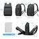 FENRUIEN 17 Inch Travel Backpack Gray Expandable Water Resistant Computer Backpack with USB Port Laptop Bag for BusinessCollegeWork