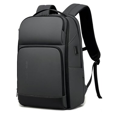 FENRUIEN 17 Inch Travel Backpack Gray Expandable Water Resistant Computer Backpack with USB Port Laptop Bag for BusinessCollegeWork