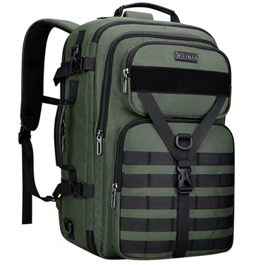 WITZMAN Carry On Travel Backpack for Men Large Convertible 45L Fit 17 Inch Laptop Backpack 3 in 1 Bag for Airline ApprovedB688 Light Green