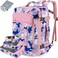 Lumesner Carry on Travel Backpacks Extra Large 40L Flight Approved for Men WomenExpandable Suitcase backpack Camouflage PinkBackpack With 4 Packing Cubes