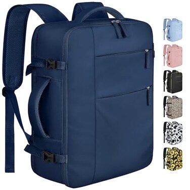 Capolo Travel Backpack for Women Men Waterproof Laptop Backpack Airlines Approved Carry On Backpack Bag Computer Backpack for Business Work Traveling Fits 17 Inch LaptopDark Blue