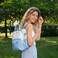 Hap Tim Travel Backpack Carry On Flight Approved Laptop Backpack for School Work Backpack Woman White Blue7651WB