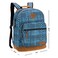 Wrangler Yellowstone Sturdy Backpack for Travel Classic Logo Water Resistant Casual Daypack for Travel with Padded Laptop Notebook Sleeve Teal Patterned