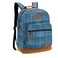 Wrangler Yellowstone Sturdy Backpack for Travel Classic Logo Water Resistant Casual Daypack for Travel with Padded Laptop Notebook Sleeve Teal Patterned