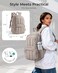 BAGSMART Womens Backpack Small Travel Laptop Backpack for Women Quilted College Laptop Bookbag Work Back Pack for Women Cute Computer WaterResistant Casual Daypack Puffer Camel