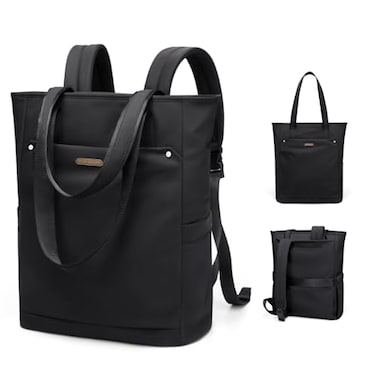 GOLF QUALITY Convertible Laptop Backpack for Women Men Carry on Tote Backpack Teacher Bookbag for College Work Nurse Travel Leisure16 InchBlack
