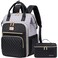 Otevan Lunch Backpack for Women 156 inch Laptop Backpack for Women Work Backpack with LunchboxInsulated Backpack CoolerTeacher Nurse Travel Backpack for Women GrayBlack 24009