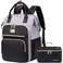 Otevan Lunch Backpack for Women 156 inch Laptop Backpack for Women Work Backpack with LunchboxInsulated Backpack CoolerTeacher Nurse Travel Backpack for Women GrayBlack 24009