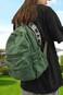 GAMLFL Green Canvas Backpack for Women Retro Aesthetic Rucksack Basic Backpack for High SchoolCollege Students Travel Laptop Bag