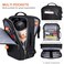 PIJUSHI Travel Backpack for Women Men Carry on Suitcase Backpack Flight Approved Personal Item Bag Fits 16 Inch LaptopPE035 Black