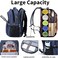 SHRRADOO Anti Theft Laptop Backpack Travel Backpacks with Combination Lock for Women Men College Backpack Computer Bag Fits 17 Inch LaptopRoyal Blue