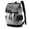 MOYYI Leather Laptop Backpack for Men Vintage Backpack Fits 156 Laptop Waterproof Drawstring Backpack for Travel Daily Business White