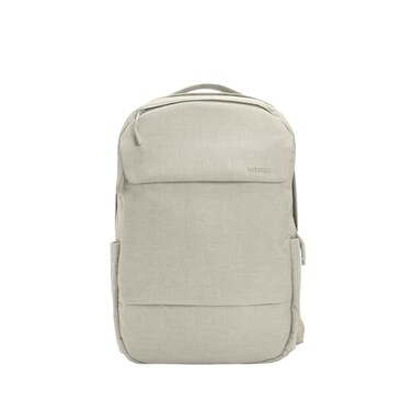 Incase Crosstown Backpack 20L Everyday Laptop Backpack for Work Travel 16 Faux Fur MacBook Sleeve External Front Pocket Water Bottle Pockets Travel Pass Through Limestone