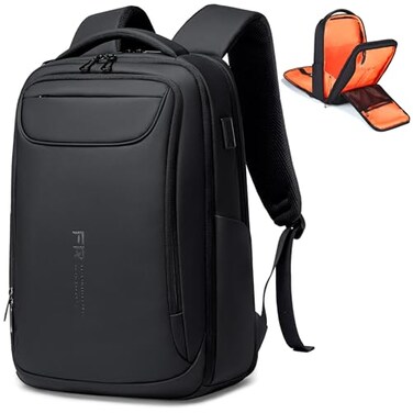 FENRUIEN Business Backpack for MenWater Resistant Tech Backpack with ChargerBlack Laptop Backpack 156 Inch