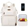 Maelstrom Travel Backpack for Women MenLaptop Backpack Fits 156173 Inch Laptop NurseWork Bag with Insulated Lunch Box Beige