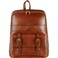Time Resistance Leather Backpack for Men and Women Laptop Bag up to 15 Cognac Brown Business Rucksack