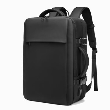 POIXM Vacuum Seal Compression Backpack Travle Backpack 60L Expandable Vacpack with USB Charging Port CarryOn Suitcase Luggage WaterResistant Vacuum Pump Included