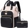 Otevan Lunch Backpack for Women 156 inch Laptop Backpack for Women Work Backpack with LunchboxInsulated Backpack CoolerTeacher Nurse Travel Backpack for Women BeigeBlack 24009