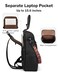 FADEON Laptop Backpack for Women Leather Travel Backpack with Laptop Compartment Designer PU Shoulder Laptop Bag Black