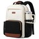 LOVEVOOK Laptop Backpack for Women with Pouch Pocket for Large Capacity Cup17 Inch Laptop Computer Bag Travel Backpack PurseWaterproof Work Business Backpack College Teacher BagsBeigeBlackBrown