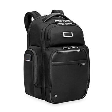 BriggsRiley Briggs Riley Large Cargo Backpack for Women Men Laptop Backpack For Work Travel Spacious Durable Padded Straps Fits up to 17 Laptop work Collection Black