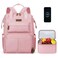 Maelstrom Travel Backpack for Women MenLaptop Backpack Fits 156173 Inch Laptop NurseWork Bag with Insulated Lunch Box Pink