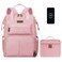 Maelstrom Travel Backpack for Women MenLaptop Backpack Fits 156173 Inch Laptop NurseWork Bag with Insulated Lunch Box Pink